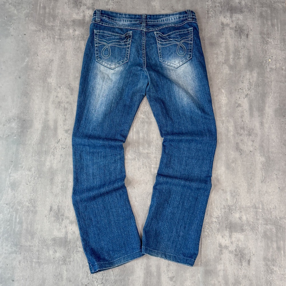 Y2K 2000's 00's Tokyo Low Rise Bootcut Flair Midwash Indigo Denim Jean's Pant's